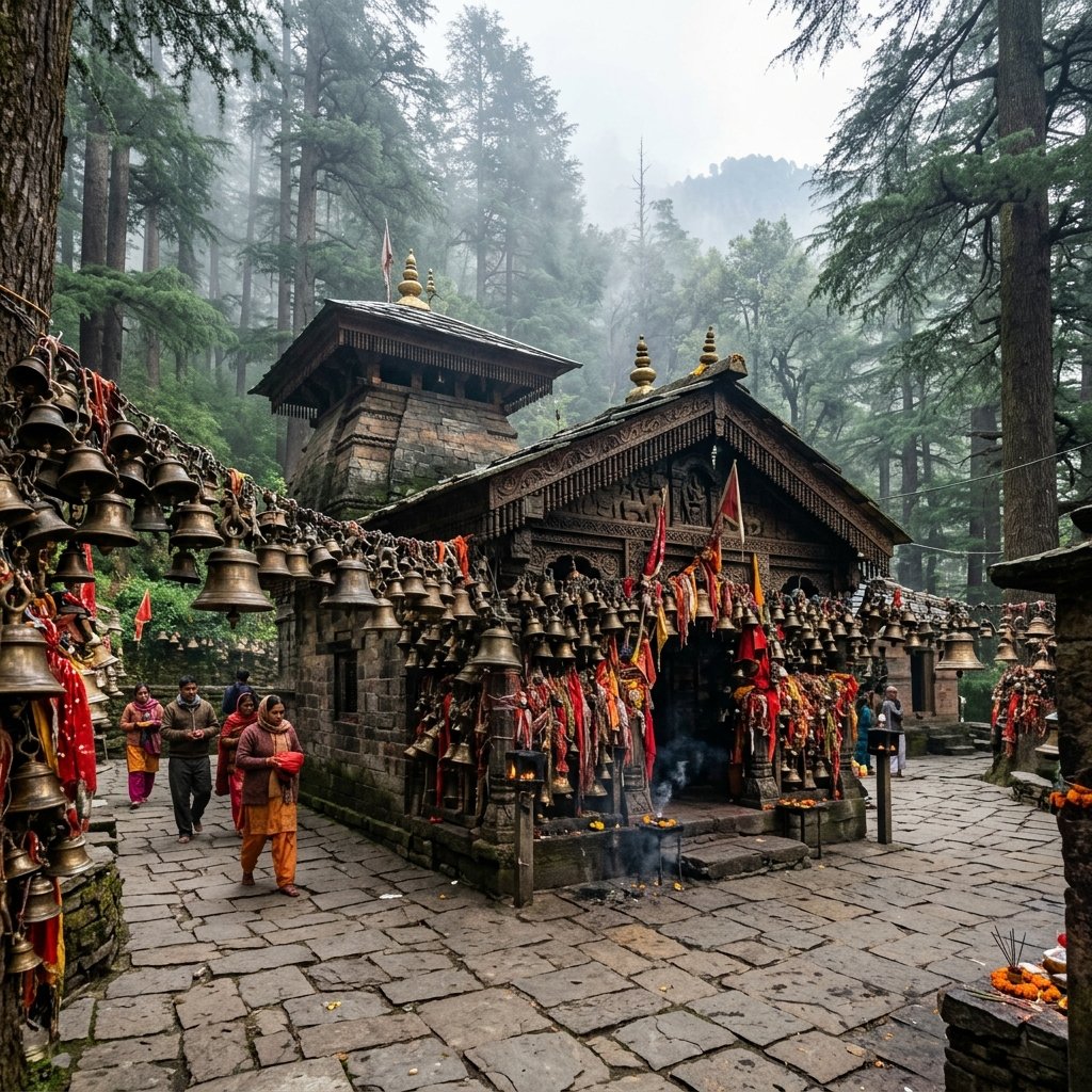Chitai Golu Devta Temple Almora covered in bells
