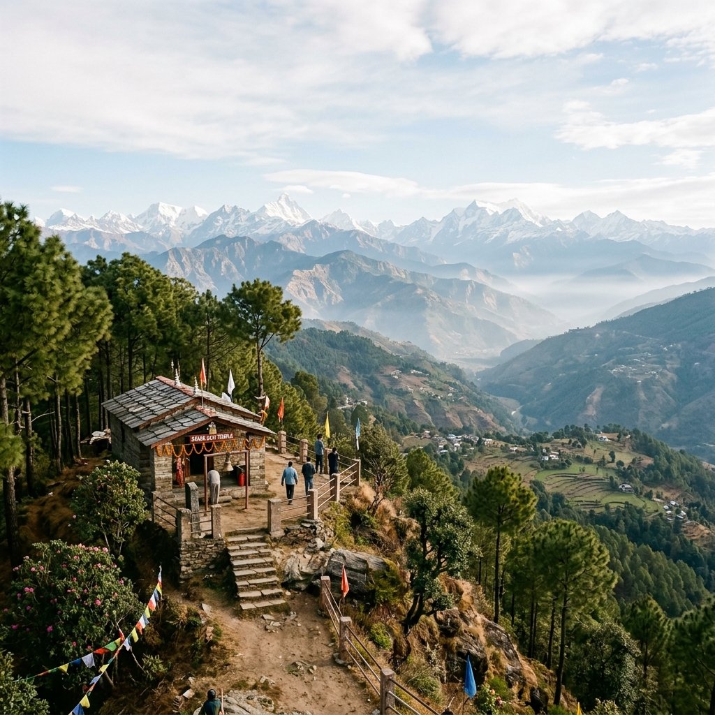 Kasar Devi temple ridge Almora forest